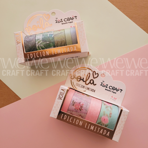 Washi Tapes Roses Edition x 4 mts x 5 Diseños