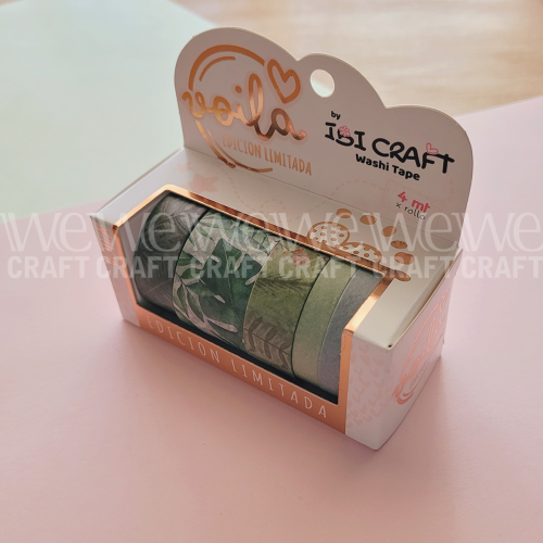 Washi Tapes Leaves Edition x 4 mts x 5 Diseños
