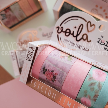 Washi Tapes Roses Edition x 4 mts x 5 Diseños
