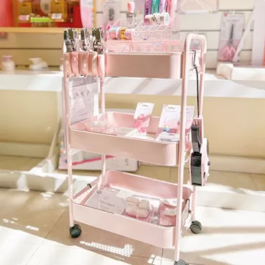 Carro Organizador Ibicraft Rosa Pastel