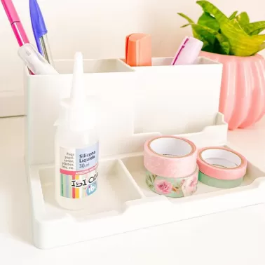 Organizador de Escritorio Ibi Craft Blanco