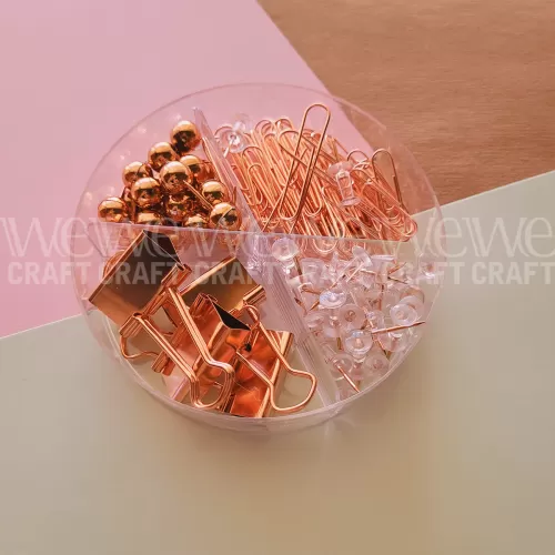 Organizador de Escritorio Apilable Ibi Craft Rosa x 6 piezas