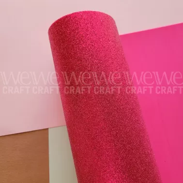 Goma Eva Glitter Fucsia 40x60 cm