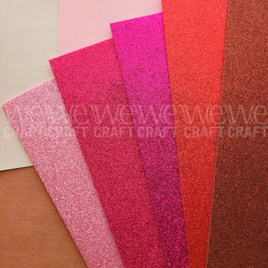 Goma Eva Glitter Rosa A4 x Unidad