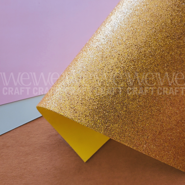 Goma Eva Glitter Oro A4 x Unidad