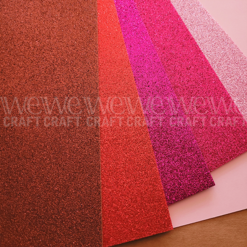 Goma Eva Glitter Fucsia A4 x Unidad