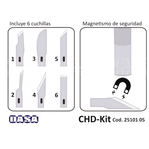 Kit Cutter Tipo Bisturi con 6 Cuchillas Diferentes