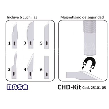 Kit Cutter Tipo Bisturi con 6 Cuchillas Diferentes