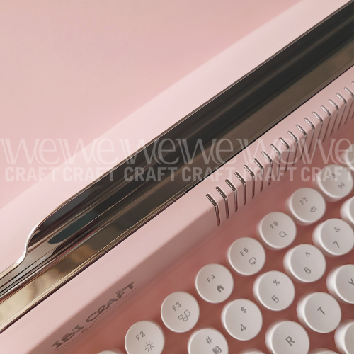 Teclado Ibi Craft Vintage Inalámbrico Rosa