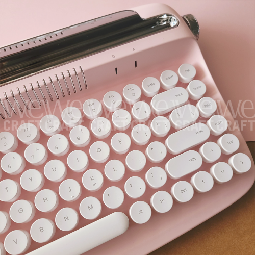 Teclado Ibi Craft Vintage Inalámbrico Rosa
