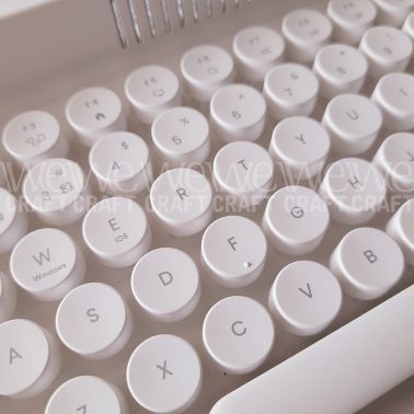 Teclado Ibi Craft Vintage Inalámbrico Blanco