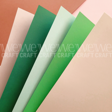 Papel para Scrap 30x30 cm 160 grs Colores Verdes x 35 hjs