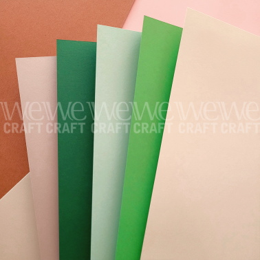 Papel para Scrap 30x30 cm 160 grs Colores Verdes x 35 hjs
