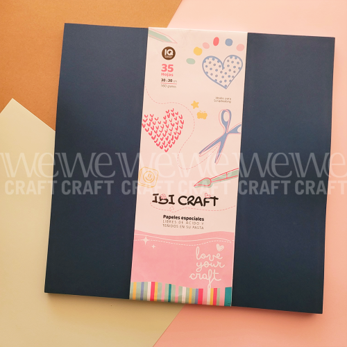 Papel para Scrap 30x30 cm 160 grs Colores Azules x 35 hjs