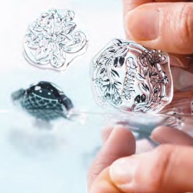 Sello Siliconado Cristal Plantilla 4x5" Butterfly
