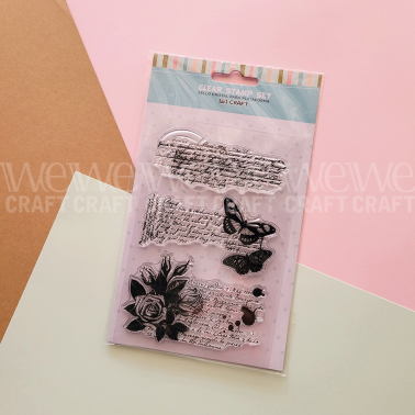 Sello Siliconado Cristal Plantilla 4x5" Butterfly