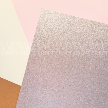 Cartulina Con Glitter 35x50 cm 250 grs Color Plata