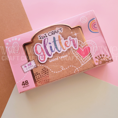 Box Washi Tapes Glitter Design x 48 unidades x 4 metros