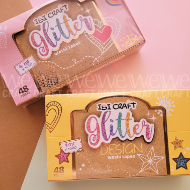 Box Washi Tapes Glitter Design x 48 unidades x 4 metros