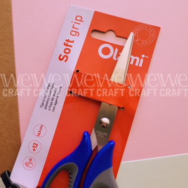 Tijera Soft Grip Engomado 16,5 cm