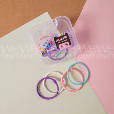Aros Metálicos Pastel Ibi Craft Tendance 44 mm x 8 piezas