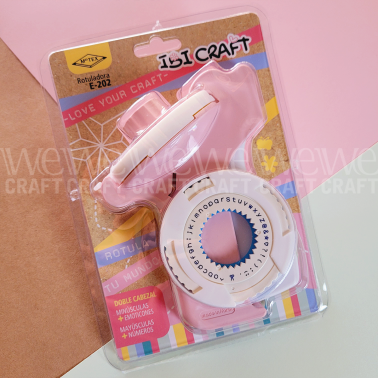 Rotuladora Motex E-202 Rosa Pastel con 2 Discos