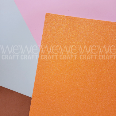 Cartulina Con Glitter 35x50 cm 250 grs Color Naranja