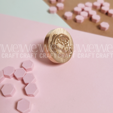 Sello de Bronce para Lacre Rosa