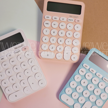 Calculadora Ibi Craft Tendance 12 Dígitos Color Rosa Pastel