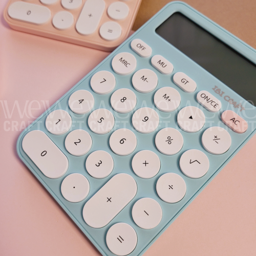 Calculadora Ibi Craft Tendance 12 Dígitos Color Celeste Pastel