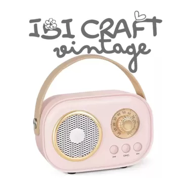 Mini Parlante Vintage Bluetooth Rosa Ibicraft