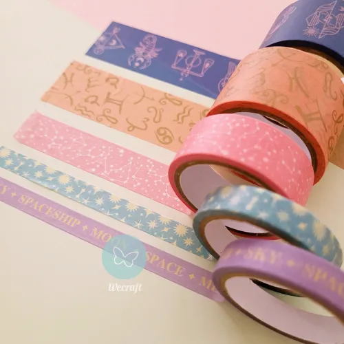 Washi Tapes Zodiac - 5 Rollos x 4 mts