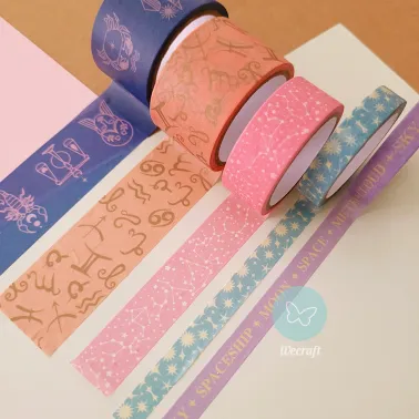 Washi Tapes Zodiac - 5 Rollos x 4 mts