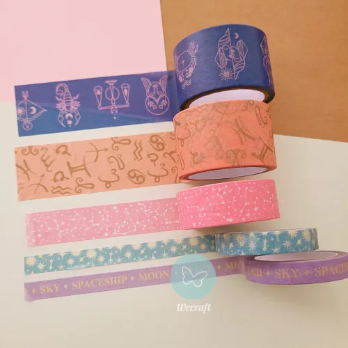 Washi Tapes Zodiac - 5 Rollos x 4 mts
