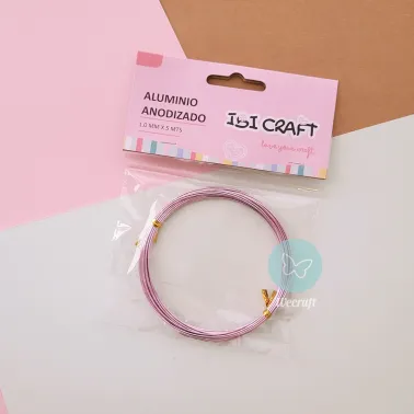 Rollo aluminio anodizado rosa