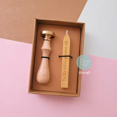 Set de lacre mango con cuño + lacre