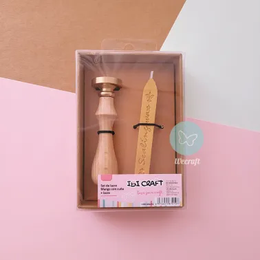 Set de lacre mango con cuño + lacre