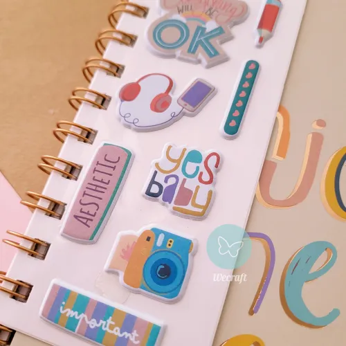 Cuaderno Spirit "ENJOY THE PRESENT" + Stickers 3d