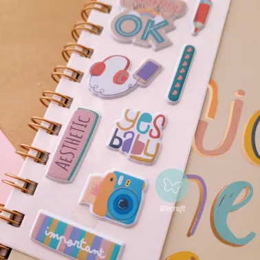 Cuaderno Spirit "ENJOY THE PRESENT" + Stickers 3d