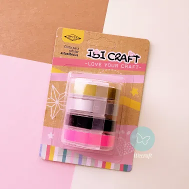 Set 4 Cintas Colores Especiales para Rotular Motex 9 mm x 3 metros