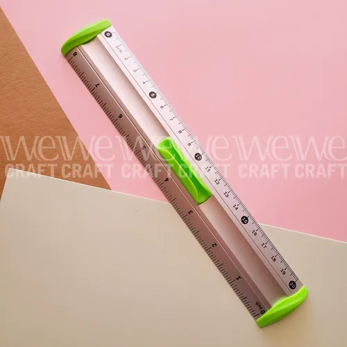 Regla Olami de aluminio para medición y corte de 20 cm