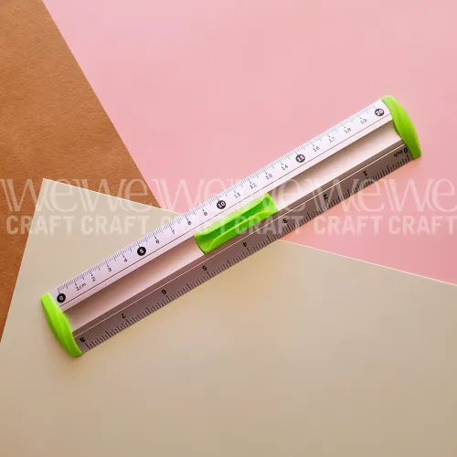 Regla Olami de aluminio para medición y corte de 20 cm