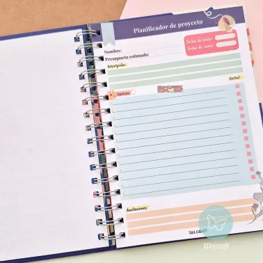 Cuaderno Planificador "MAKE IT HAPPEN" + Stickers + Regla