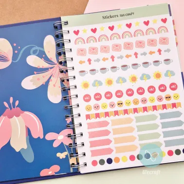 Cuaderno Planificador "MAKE IT HAPPEN" + Stickers + Regla