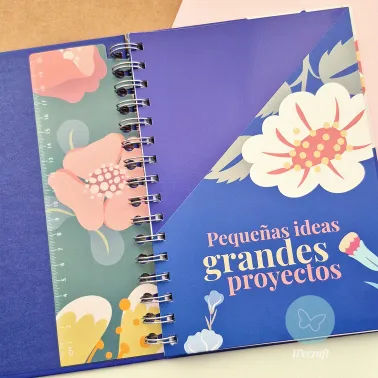 Cuaderno Planificador "MAKE IT HAPPEN" + Stickers + Regla