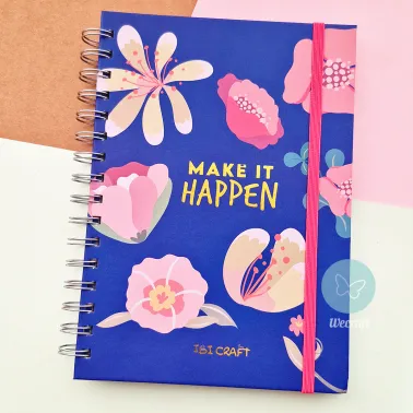 Cuaderno Planificador "MAKE IT HAPPEN" + Stickers + Regla