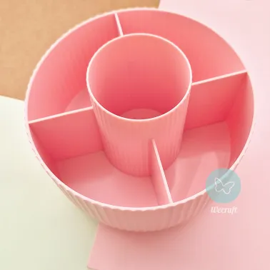 Organizador Giratorio 360° Tendance para Escritorio Rosa