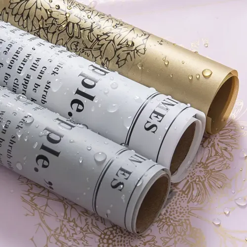 Papel coreano "Golden Dots" rosa y oro 20 Unidades
