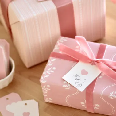 Papel coreano "Golden Dots" rosa y oro 20 Unidades