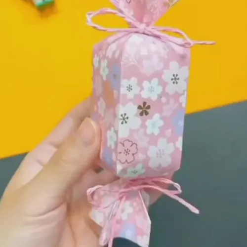 Papel coreano "Golden Dots" rosa y oro 20 Unidades